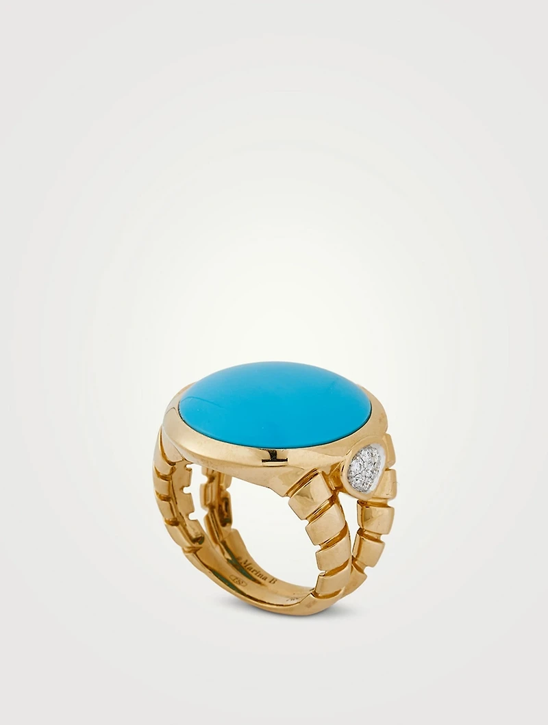 Soleil Turquoise Ring
