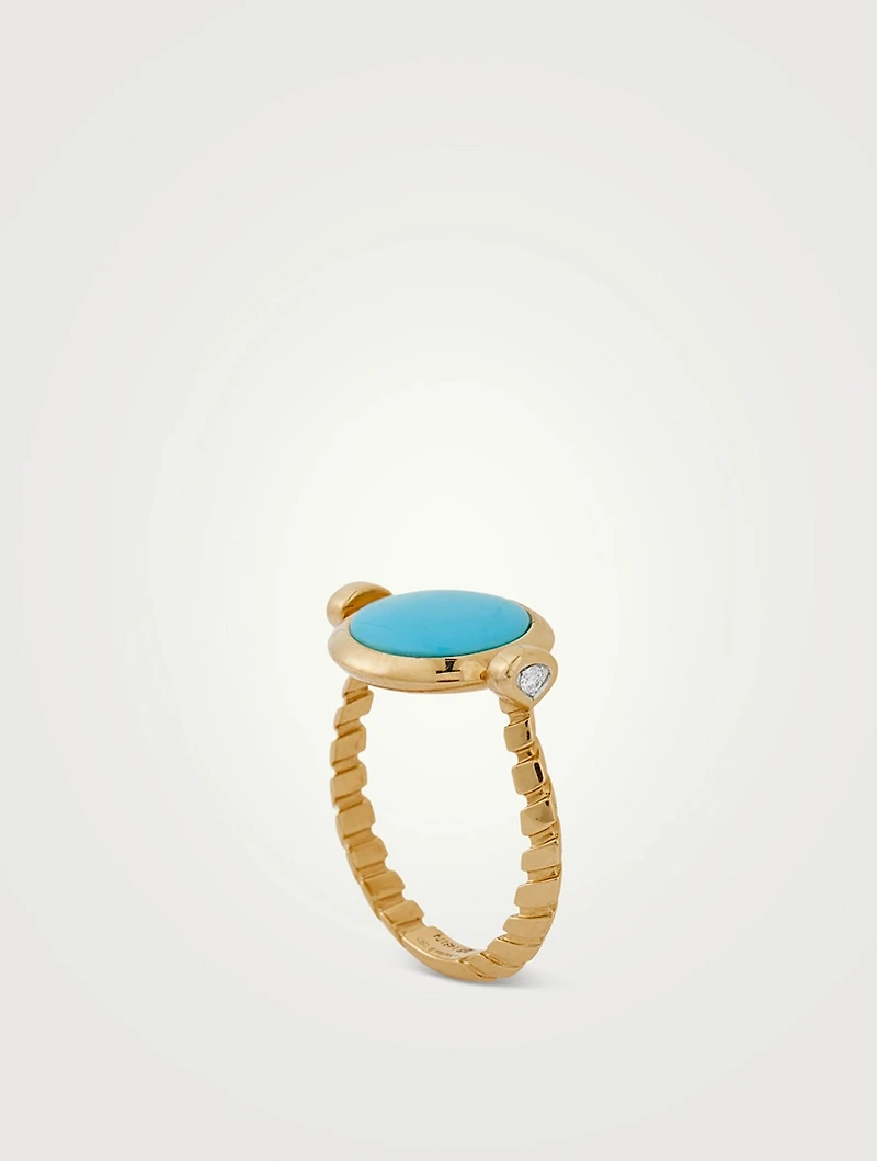 Soleil Turquoise Flip Ring