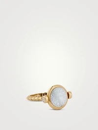 Soleil Mother of Pearl Lapis Flip Ring