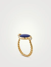 Soleil Mother of Pearl Lapis Flip Ring