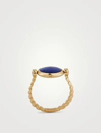 Soleil Mother of Pearl Lapis Flip Ring