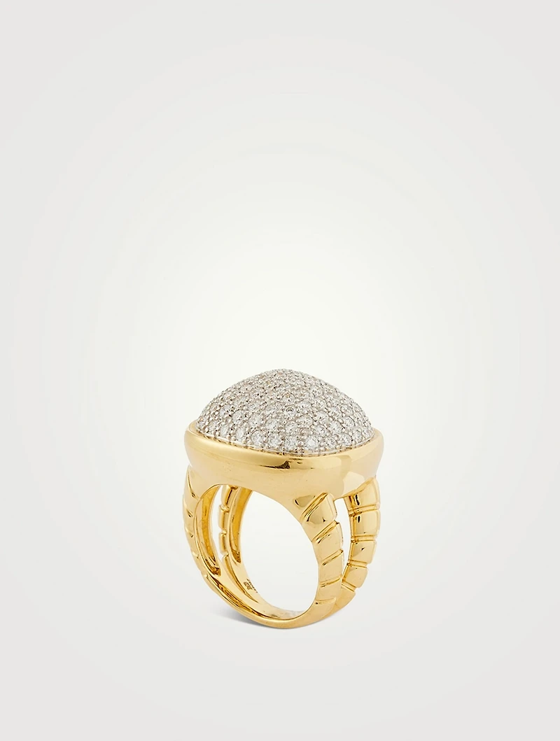 Tigella Pavé Diamond Ring
