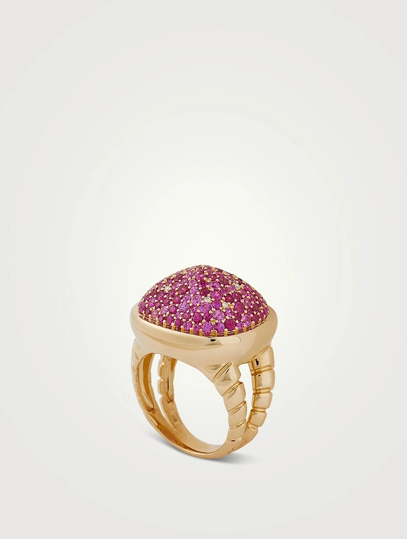 Tigella Rubies Pavé Ring