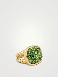 Tigella Tsavorites Pavé Ring