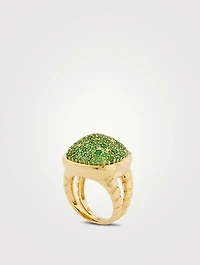 Tigella Tsavorites Pavé Ring