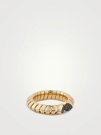 Trisolina Black Diamond Pavé Ring