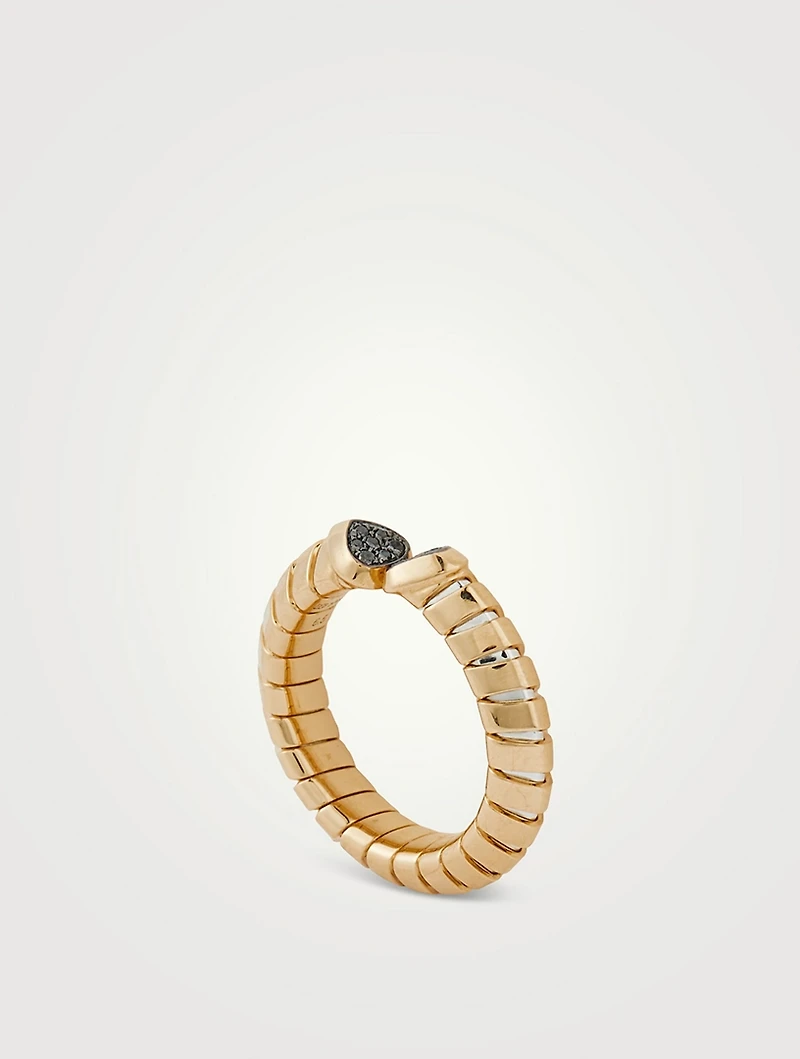 Trisolina Black Diamond Pavé Ring