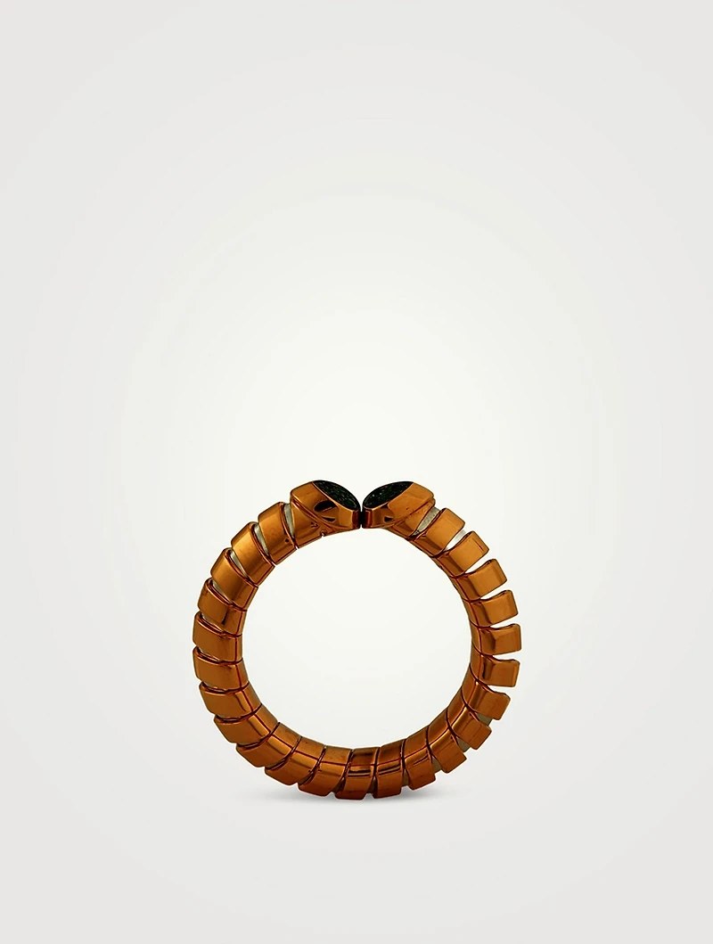 Trisolina Emerald Pavé Ring