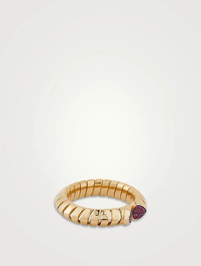 Trisolina Ruby Pavé Ring