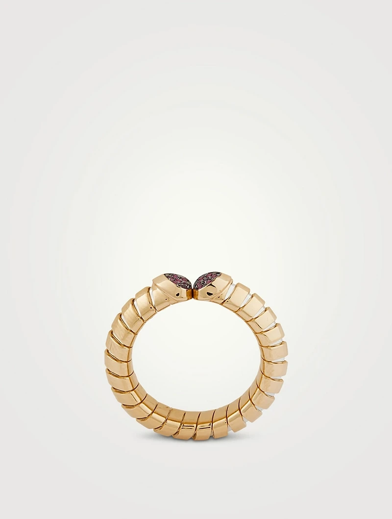 Trisolina Ruby Pavé Ring
