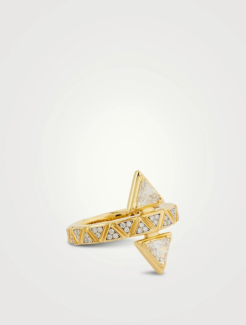 Triangoli Pavé Trilliant Ring