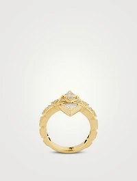 Triangoli Pavé Trilliant Ring