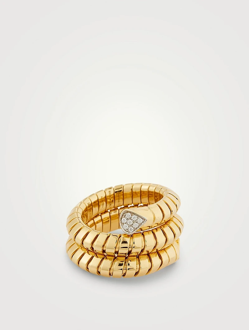 Trisola Pavé Diamond Ring