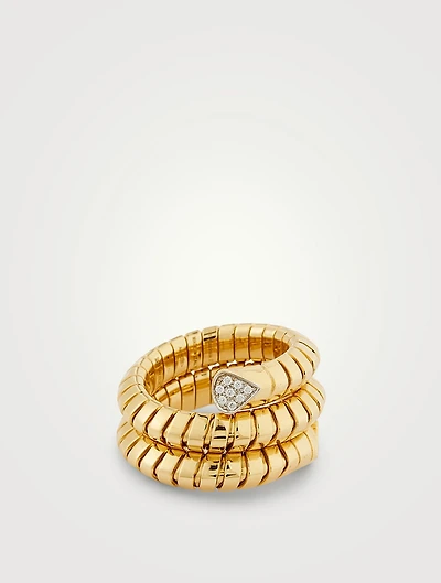 Trisola Pavé Diamond Ring