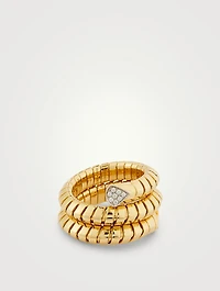 Trisola Pavé Diamond Ring