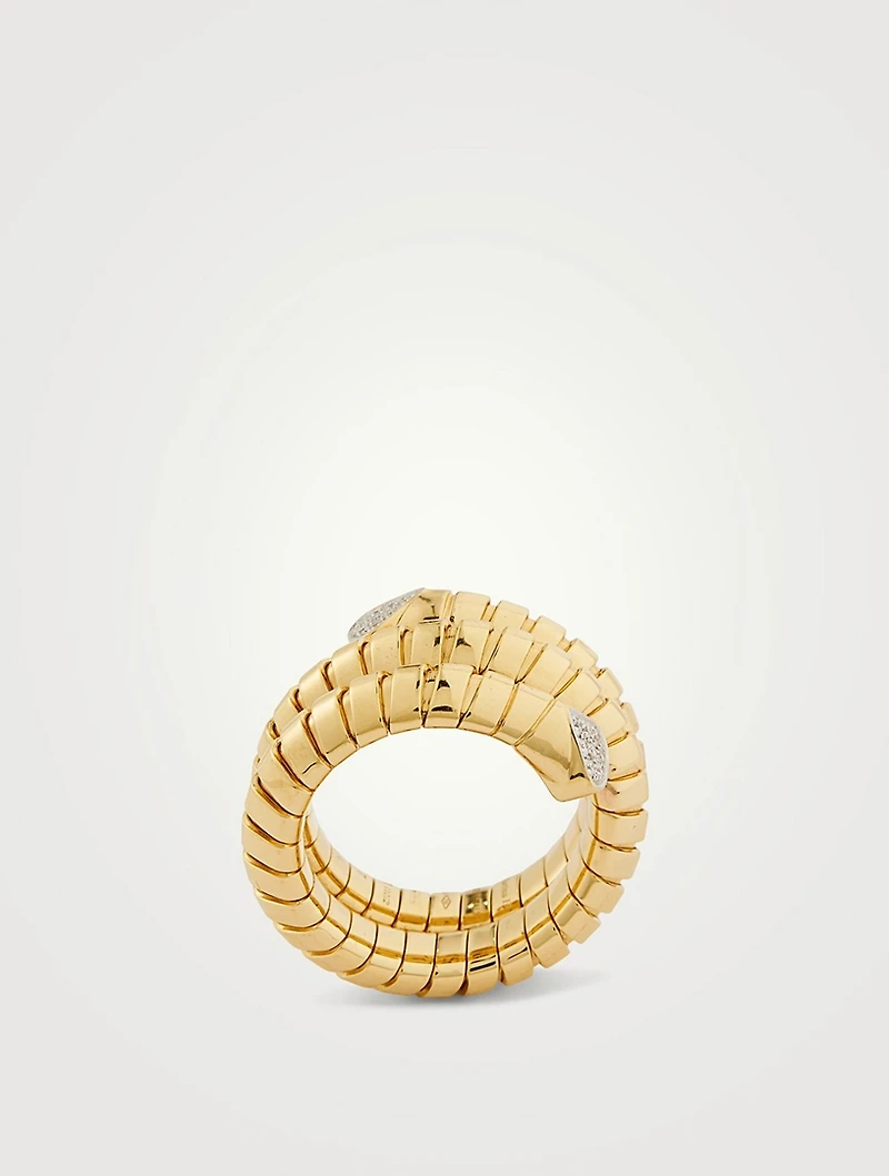 Trisola Pavé Diamond Ring