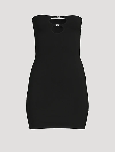 Cut-Out Compact Viscose Mini Dress