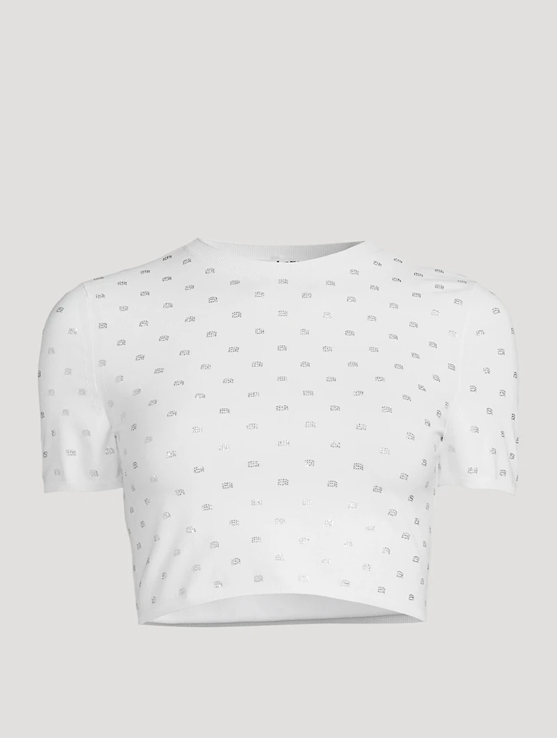 Crystal Logo Crop T-Shirt