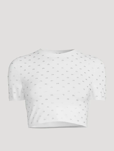 Crystal Logo Crop T-Shirt