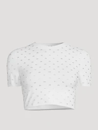 Crystal Logo Crop T-Shirt