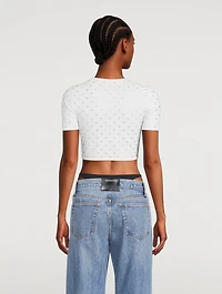 Crystal Logo Crop T-Shirt