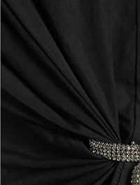 Crystal Tie Cropped Poplin Shirt