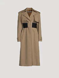 Logo-Elastic Trench Coat