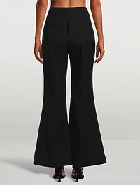 Wide-Leg Wool Trousers