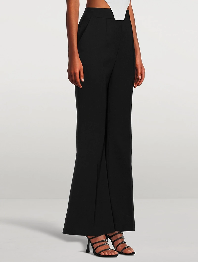 Wide-Leg Wool Trousers