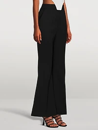 Wide-Leg Wool Trousers