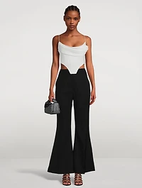 Wide-Leg Wool Trousers