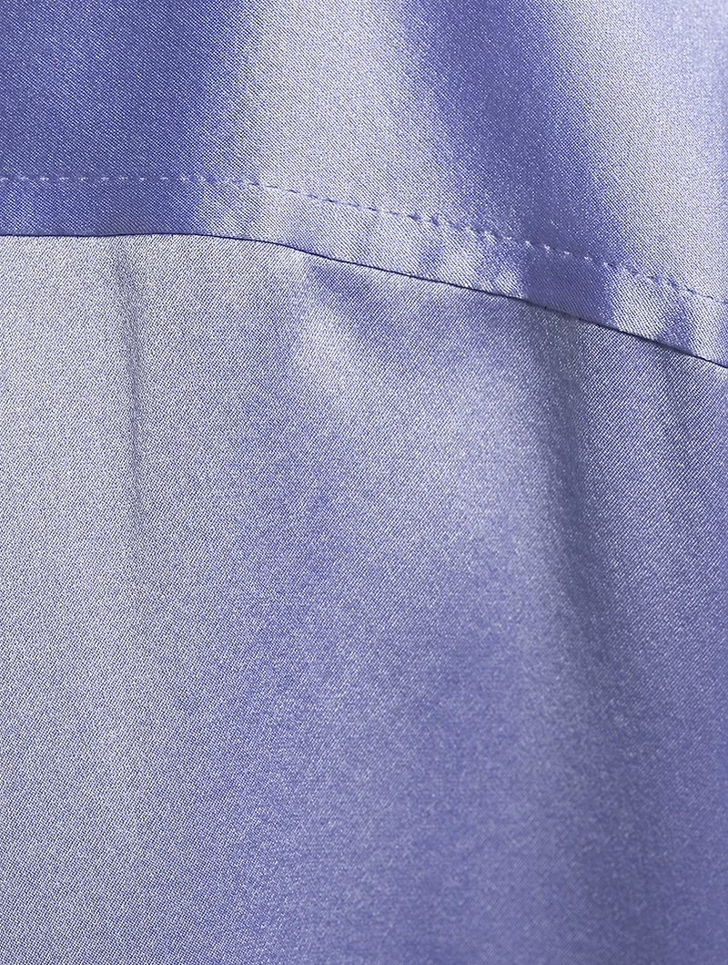 Draped Silk Charmeuse Shirt