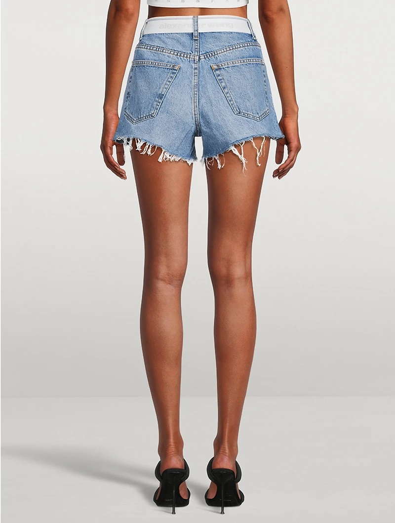 Bite Logo-Band Denim Shorts