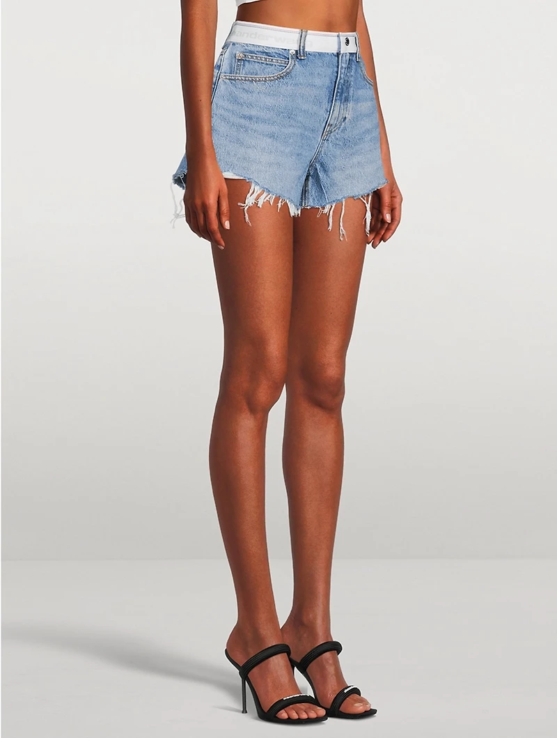 Bite Logo-Band Denim Shorts