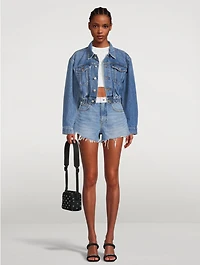 Bite Logo-Band Denim Shorts
