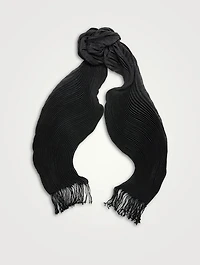 Round Alpaca Pleats Scarf