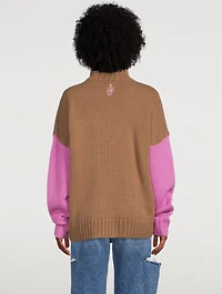 Colourblock Turtleneck Sweater