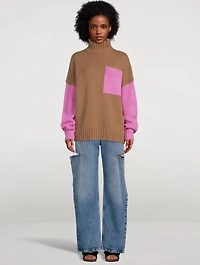 Colourblock Turtleneck Sweater