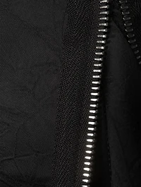 Draped Satin Maxi Skirt With Zipper Detail