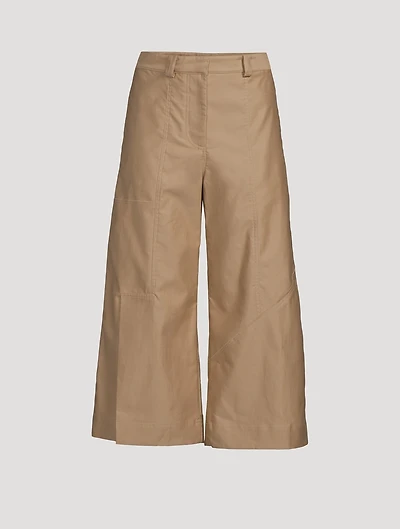Cropped Wide-Leg Trousers