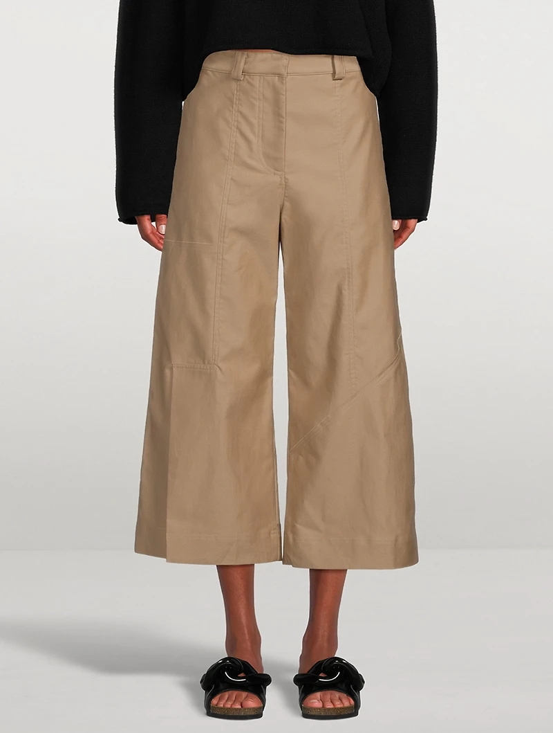 Cropped Wide-Leg Trousers