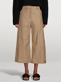 Cropped Wide-Leg Trousers