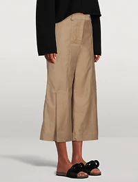 Cropped Wide-Leg Trousers