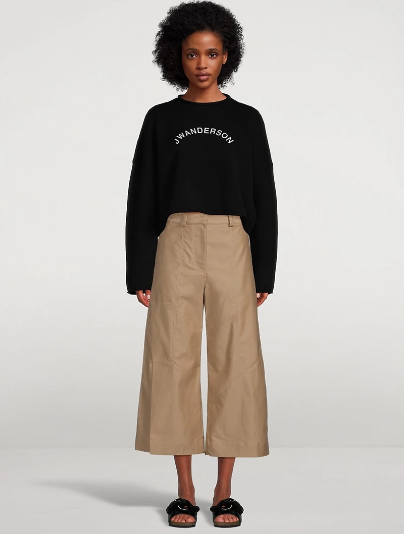 Cropped Wide-Leg Trousers