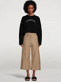 Cropped Wide-Leg Trousers