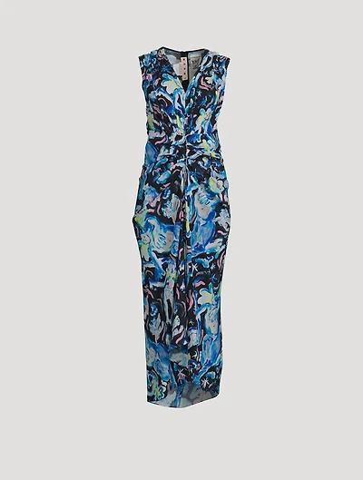 Printed Crepe Dress