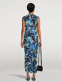 Printed Crepe Dress
