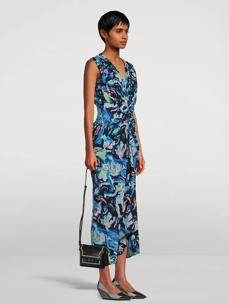 Printed Crepe Dress