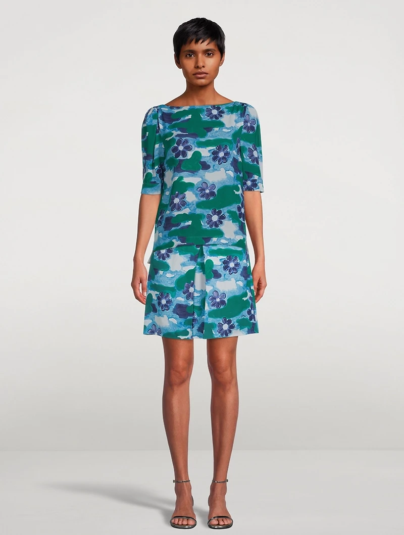 Balloon Sleeve Top Floral Print