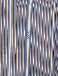 Trompe-L'œil Silk Shirt Stripe Print